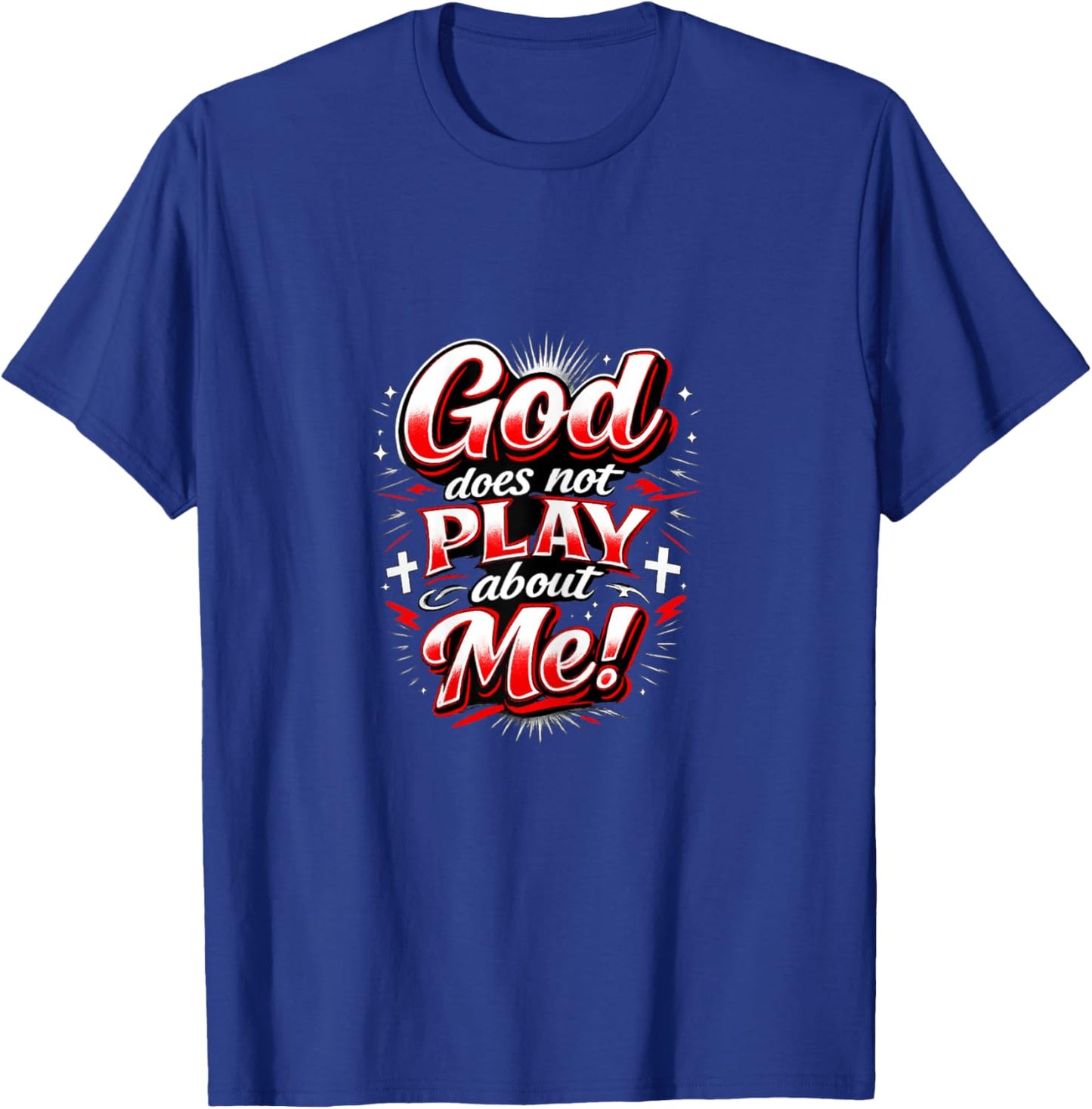 Bold Christian Faith Statement T-Shirt - T-Shirt | Royal