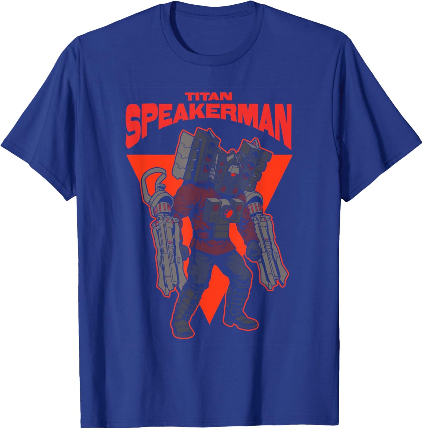 Skibidi Toilet Titan Speakerman Illustration T-Shirt - T-Shirt | Royal
