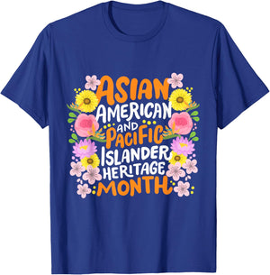 Asian American Pacific Islander Heritage Month Retro Groovy T-Shirt - T-Shirt | Royal