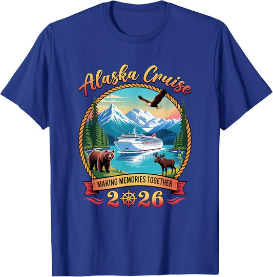 Alaska Cruise 2026 Matching Family Friends and Group Alaskan T-Shirt - T-Shirt | Royal