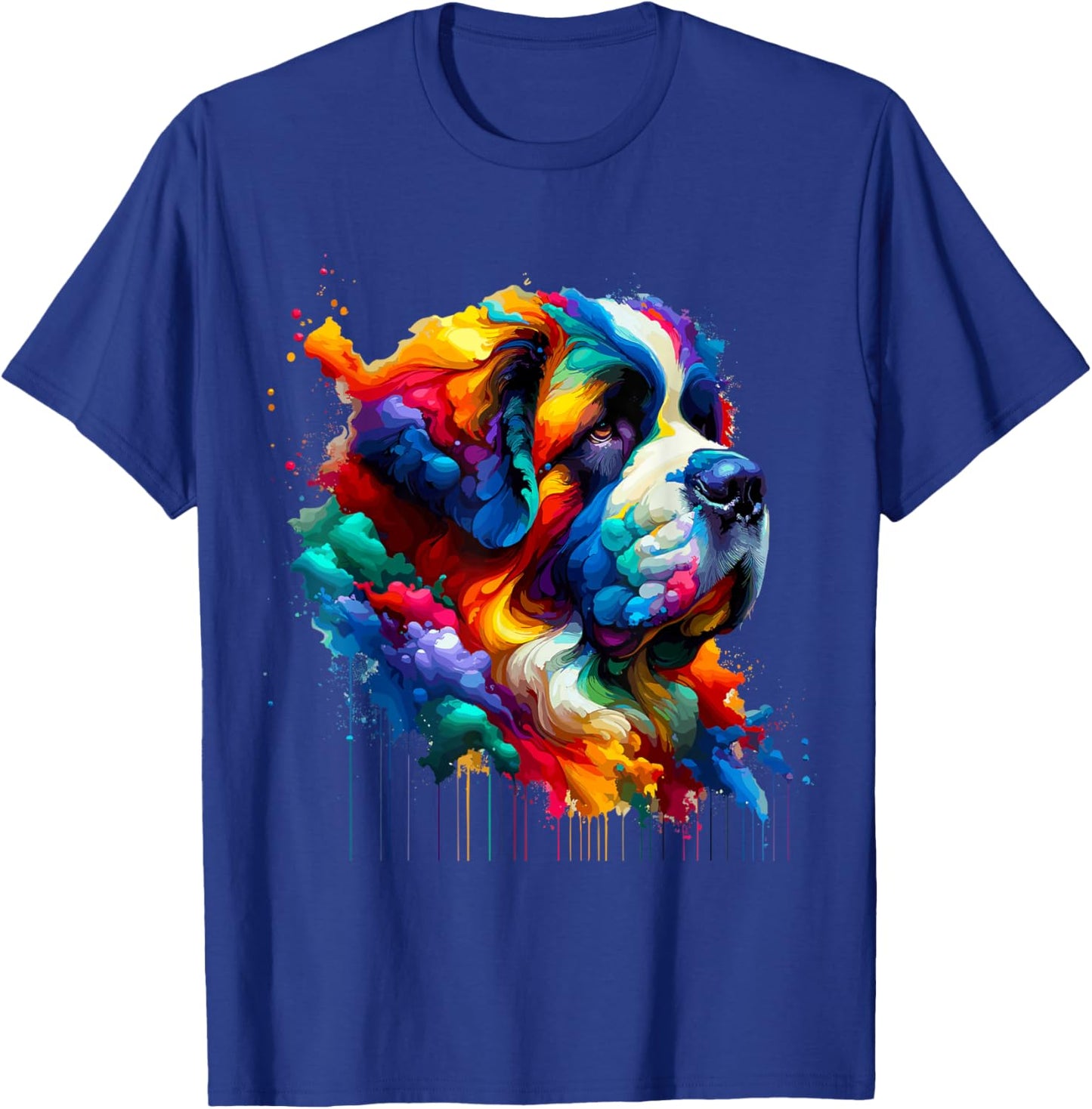 Splash Art Saint Bernard St. Bernard T-Shirt - T-Shirt | Royal