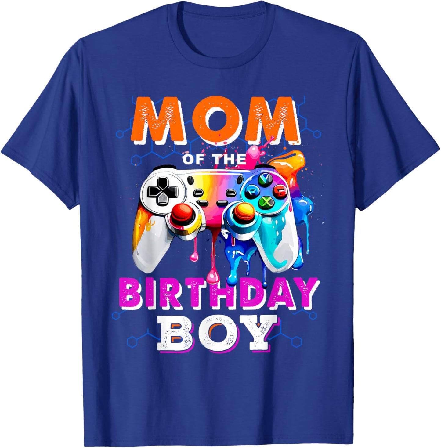 Mom of The Birthday Boy Video Game Gaming Birthday Party T-Shirt - T-Shirt | Royal