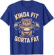 Kinda Fit Sorta Fat Funny Cute Bear Weightlifter Workout Gym T-Shirt - T-Shirt | Royal