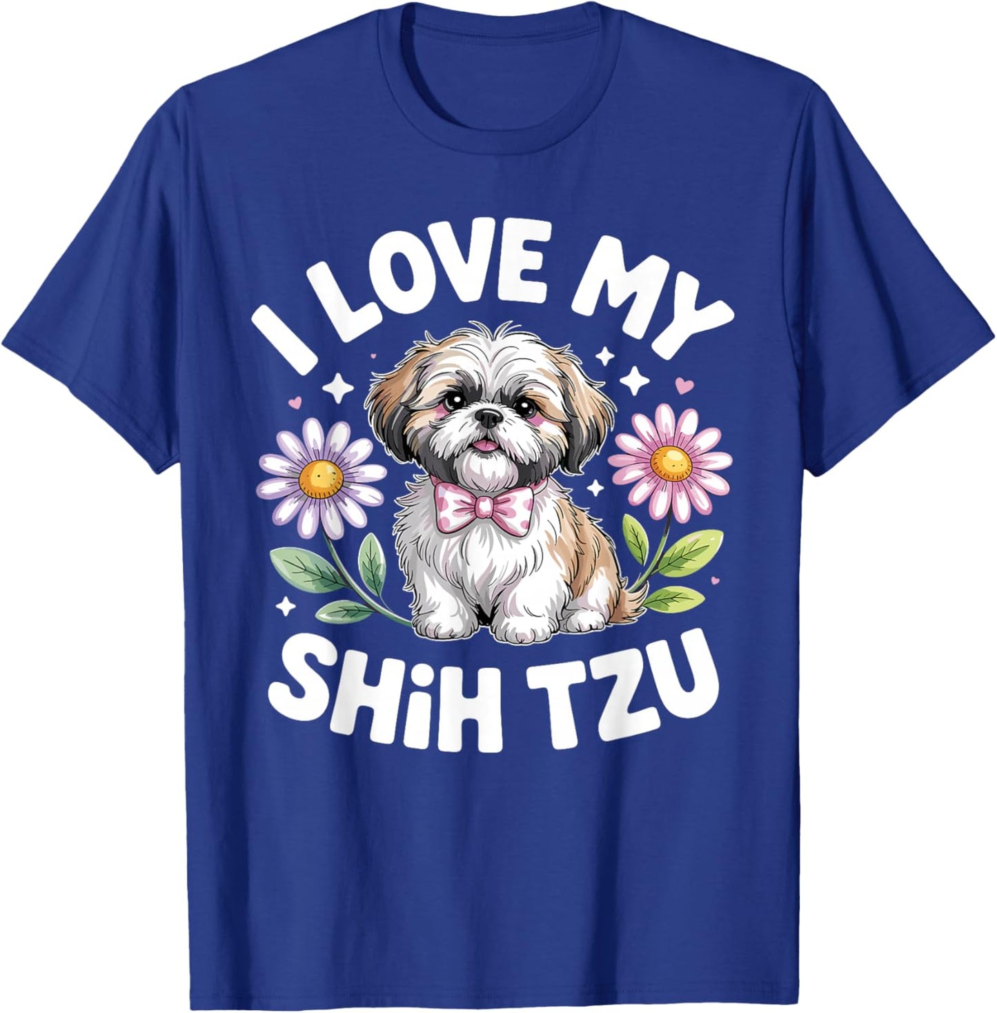 Funny Shih Tzu Art Women Kids Puppy Shih Tzu Lover T-Shirt - T-Shirt | Royal