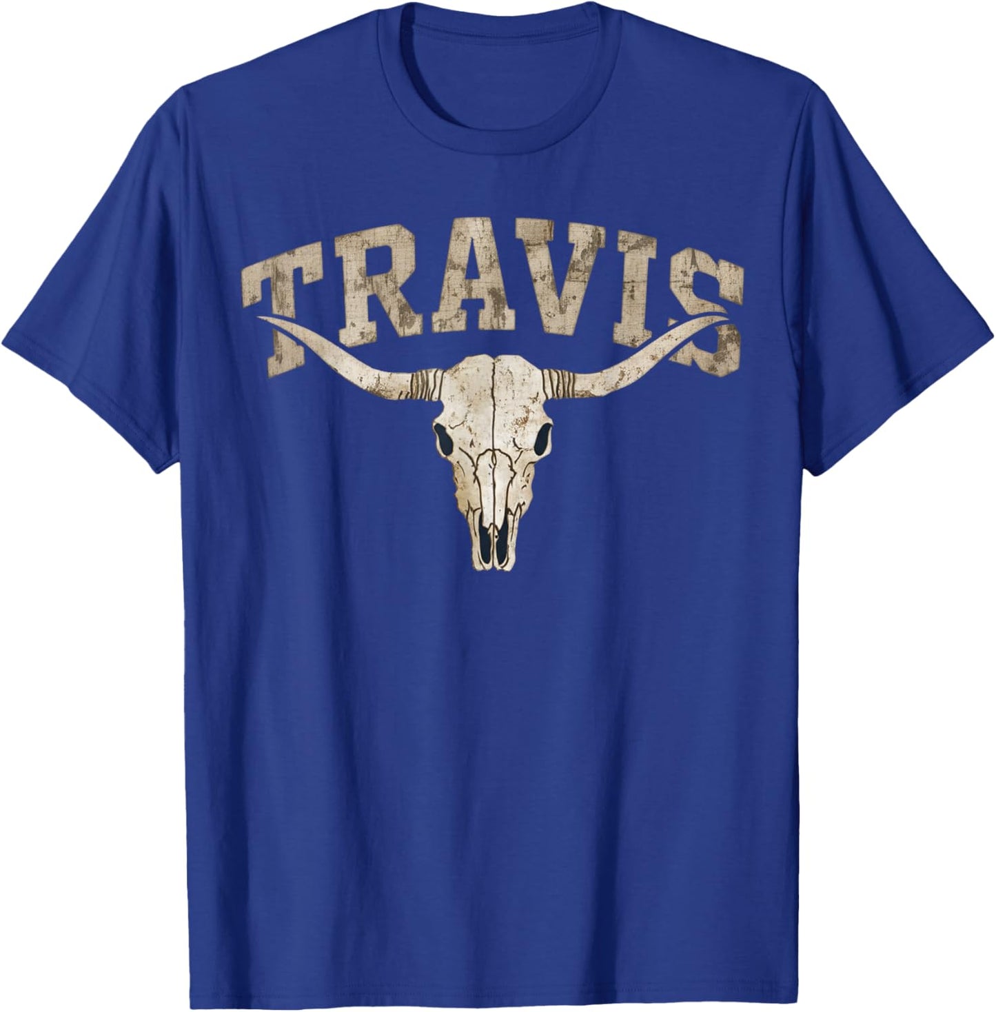 Vintage Travis Name T-Shirt - T-Shirt | Royal