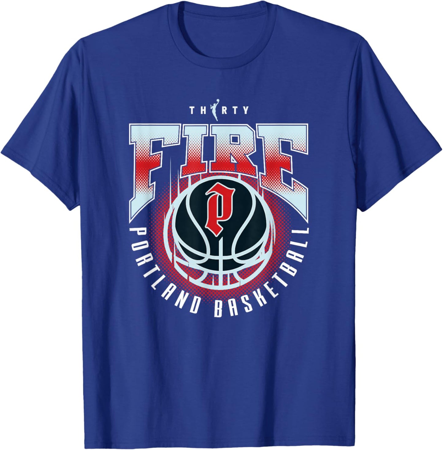 WNBA 30th Anniversary Triple Stack Portland Fire T-Shirt - T-Shirt | Royal