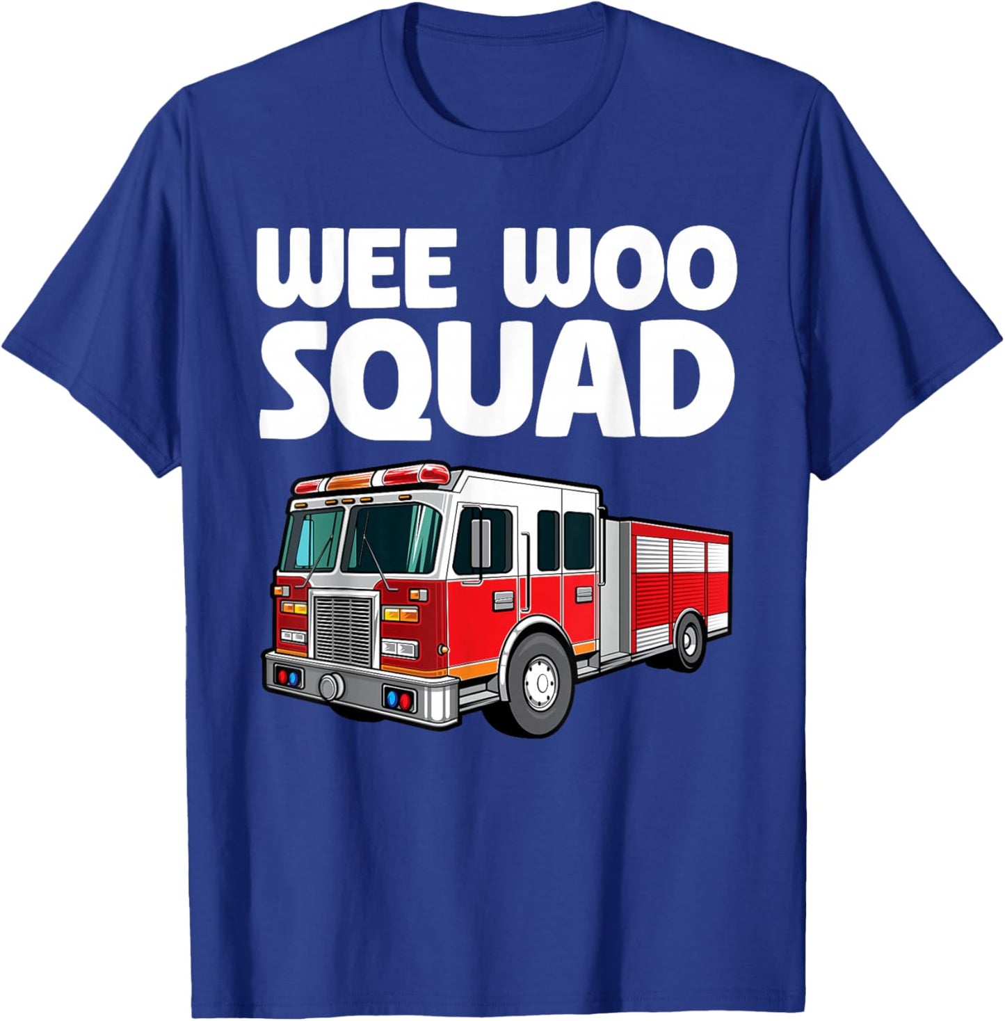 Funny Firefighter Art Women Kids Fire Truck Fireman T-Shirt - T-Shirt | Royal