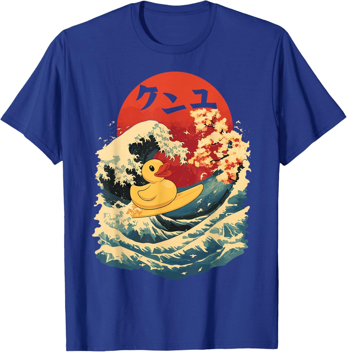 Rubber Duck Surf Japanese Rubber Duck T-Shirt - T-Shirt | Royal