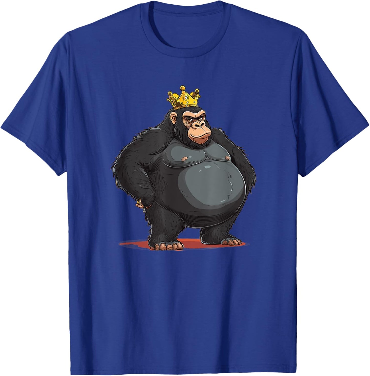 Fat Gorilla Monarch with Crown for a Royal Look T-Shirt - T-Shirt | Royal