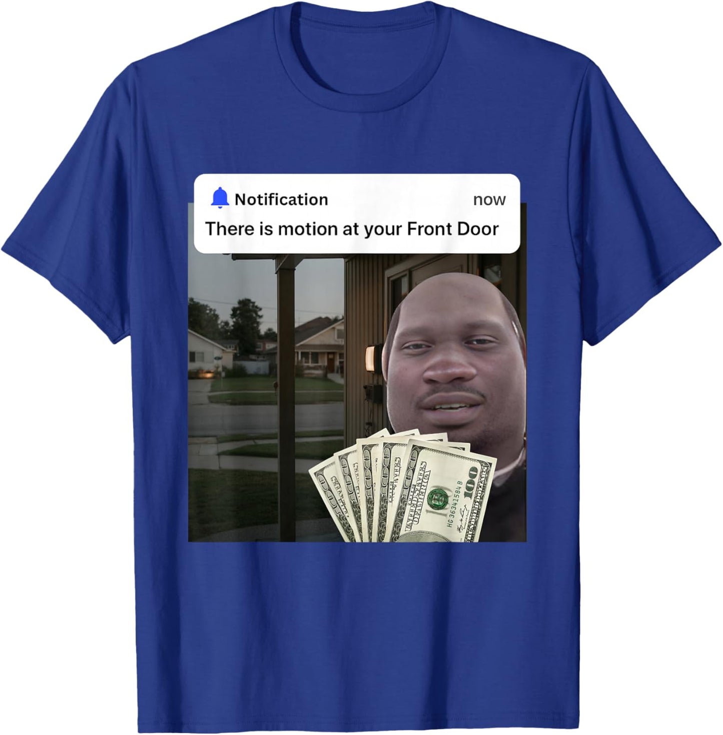 Dequavious Pork There is Motion at Your Front Door Brainrot T-Shirt - T-Shirt | Royal