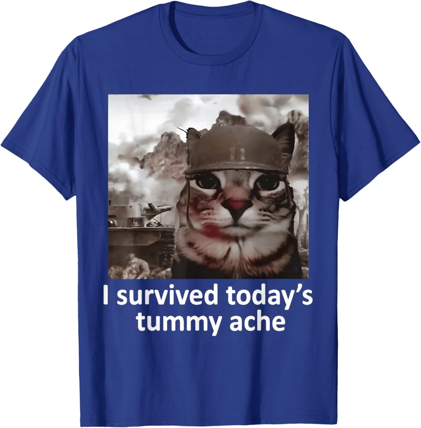 I Survived Today's Tummy Ache T-Shirt - T-Shirt | Royal