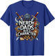 Nerdy Dads Build Character Funny RPG Dice Tabletop Gamer T-Shirt - T-Shirt | Royal