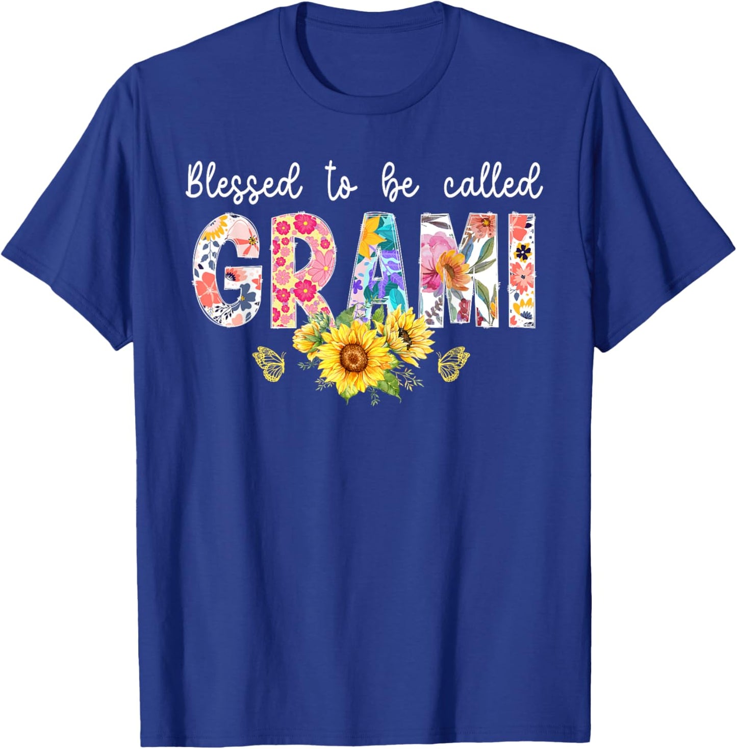 Blessed To Be Called Grami Grandma Grami Grandmother T-Shirt - T-Shirt | Royal