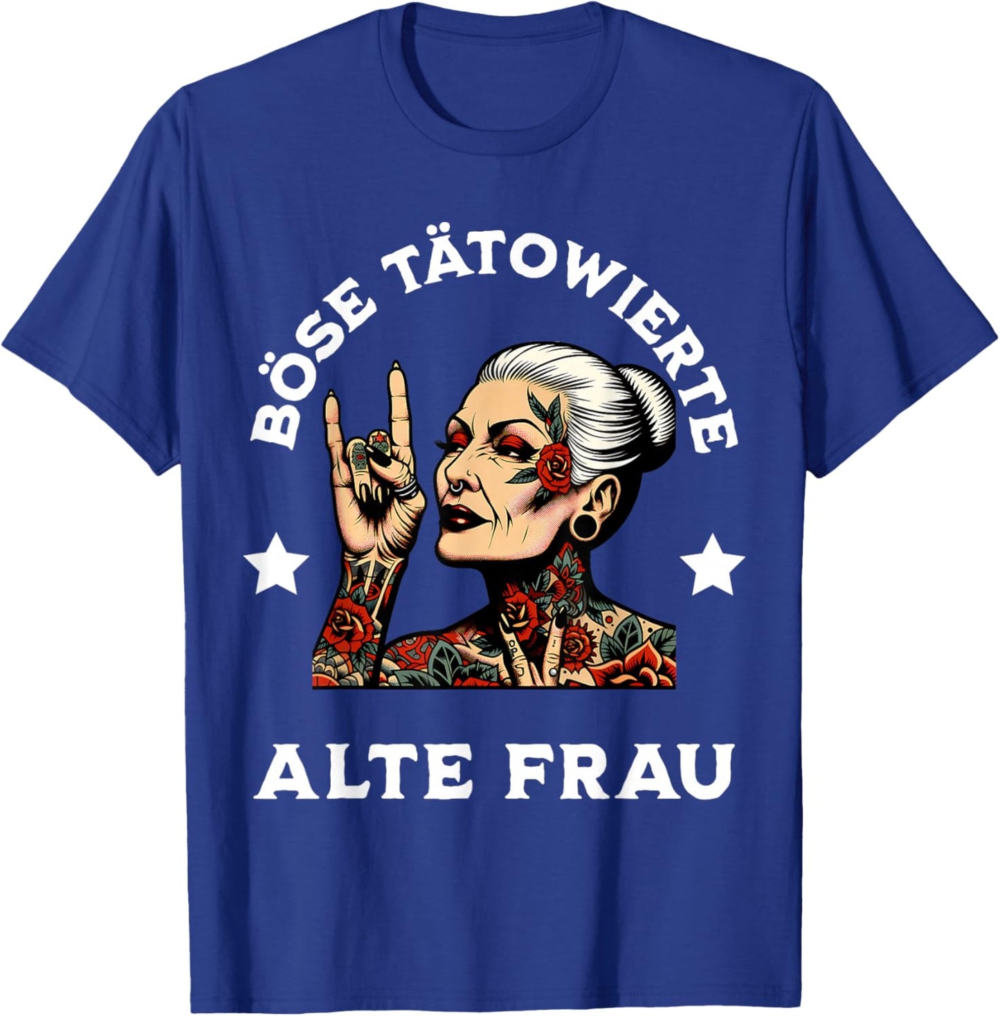 Böse Alte Tätowierte Frau T-Shirt - T-Shirt | Royal