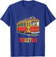 Vintage Style Trolleybus Cartoon Graphic T-Shirt - T-Shirt | Royal