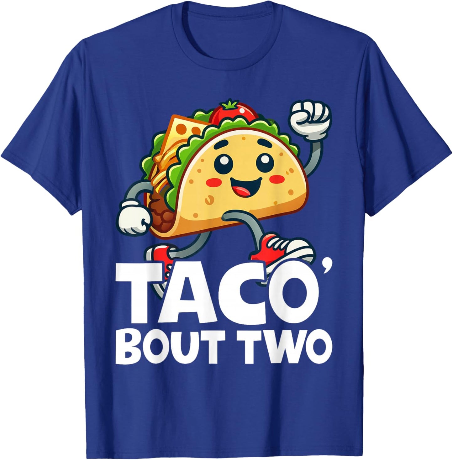 Taco Bout Two Mexican 2 year old Boy Girls Second Birthday T-Shirt - T-Shirt | Royal