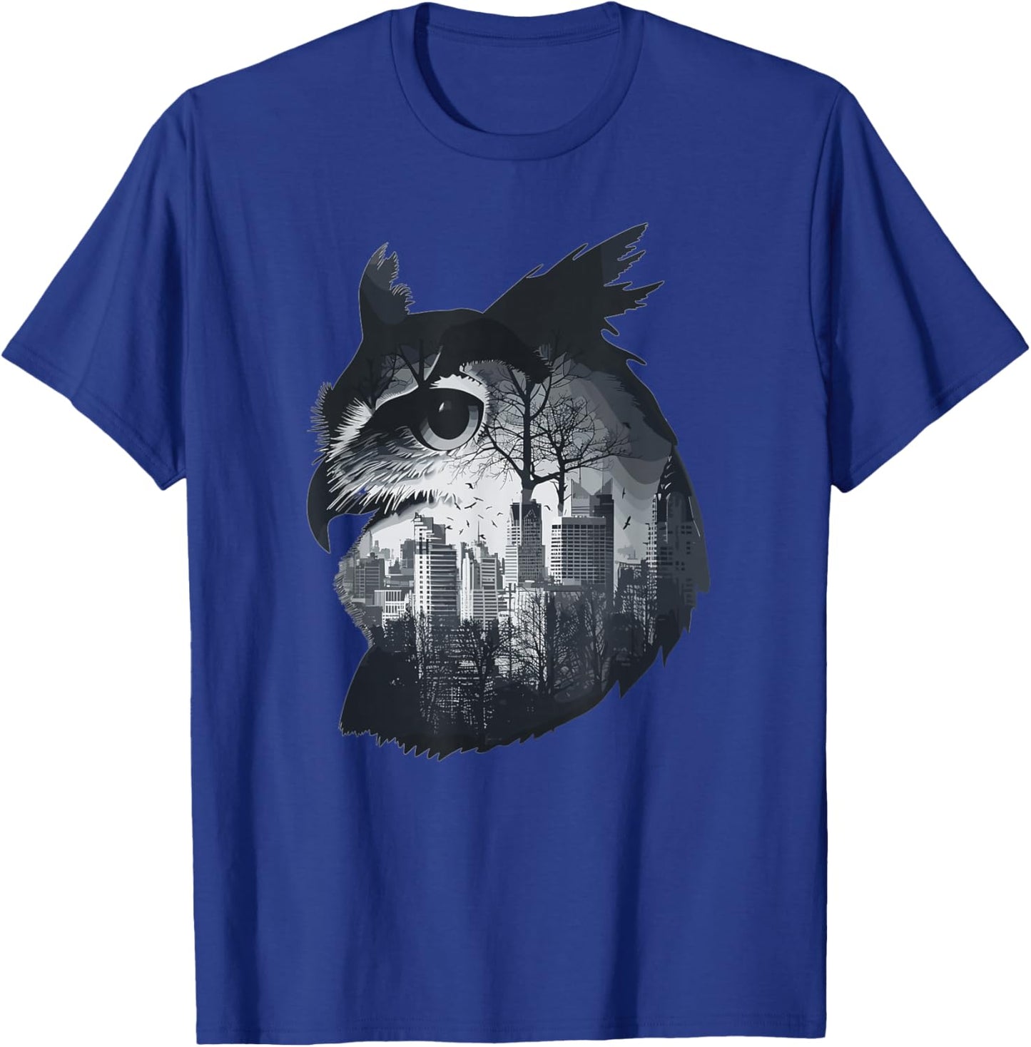 Aesthetic City Owl T-Shirt - T-Shirt | Royal