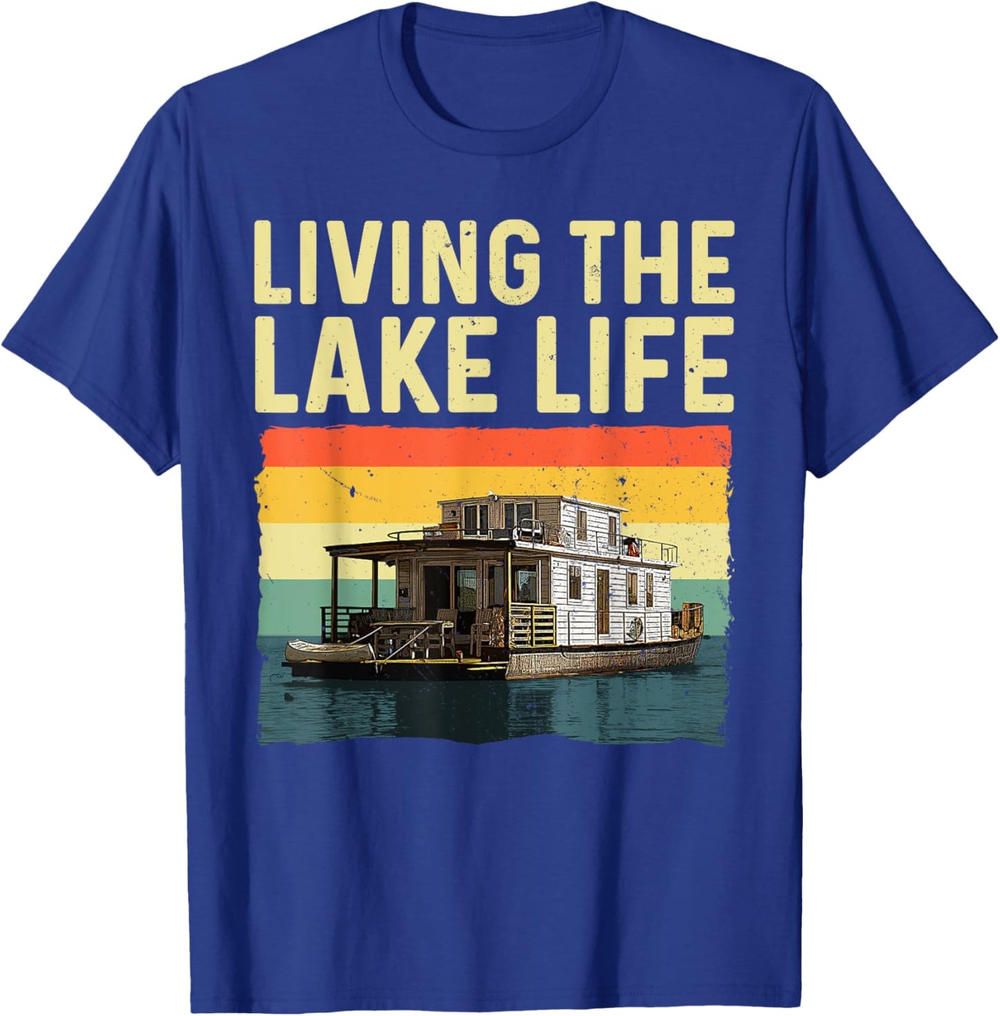 Houseboat Design Women House Boat Captain Houseboat T-Shirt - T-Shirt | Royal