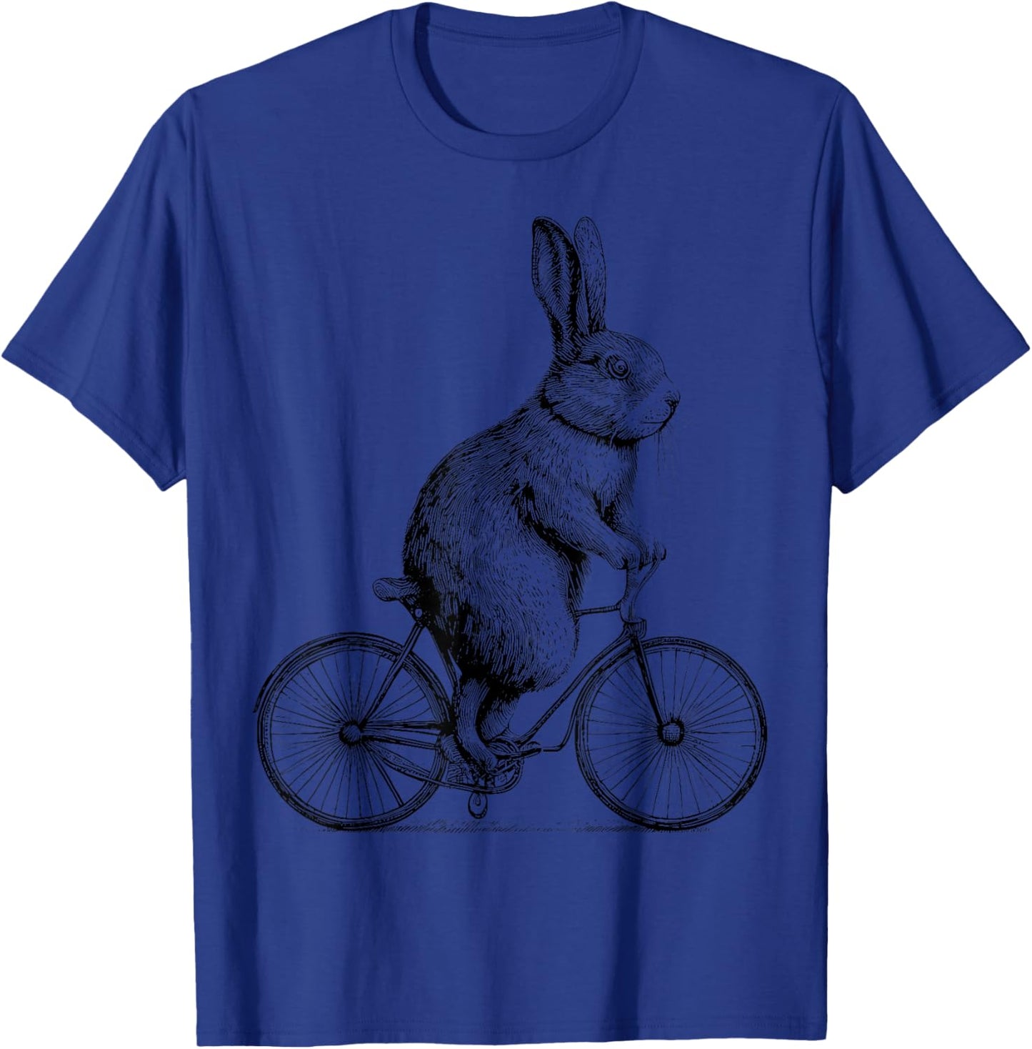 Rabbit On A Bike Bunny Bicycle Cycing Biking Men Women Kids T-Shirt - T-Shirt | Royal
