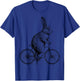 Rabbit On A Bike Bunny Bicycle Cycing Biking Men Women Kids T-Shirt - T-Shirt | Royal