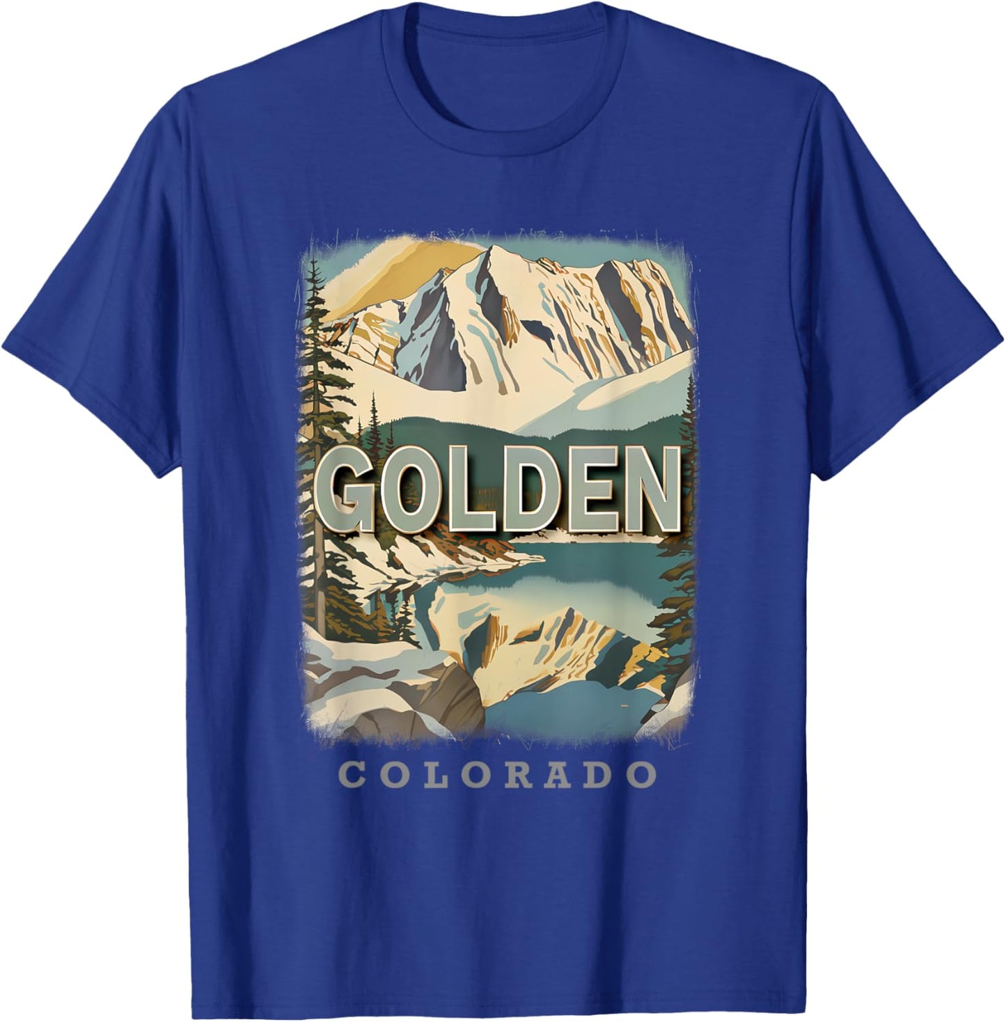 Golden Colorado CO Mountain Majesty SD189 T-Shirt - T-Shirt | Royal
