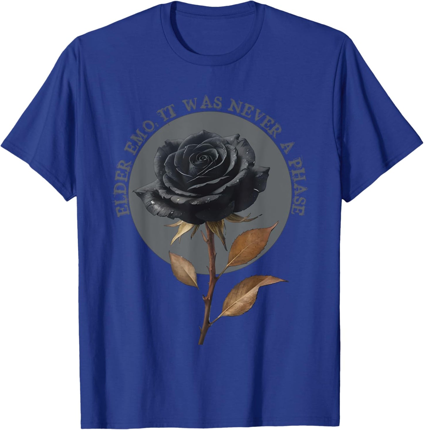 Elder Emo It Was Never A Phase Goth Punk Emo Gift T-Shirt - T-Shirt | Royal