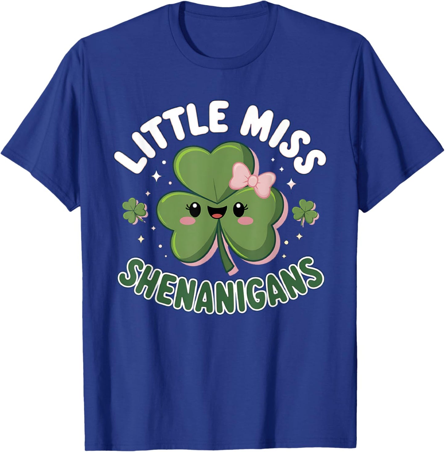 Little Miss Shenanigans For Kids Girls Women St Patricks Day T-Shirt - T-Shirt | Royal