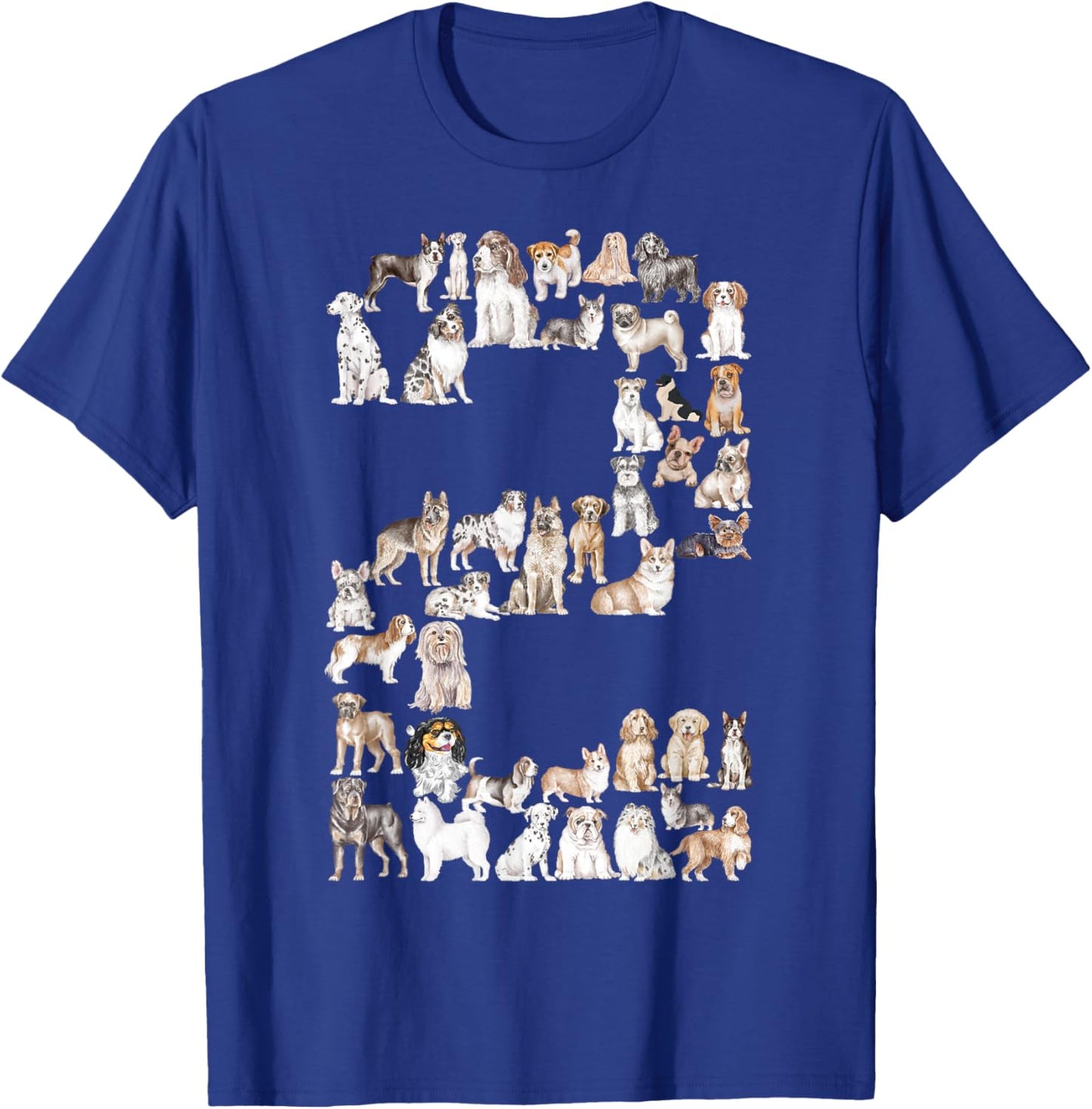 2nd Birthday Toddler Boys Kids Girls Dog Lovers 2 Year Old T-Shirt - T-Shirt | Royal