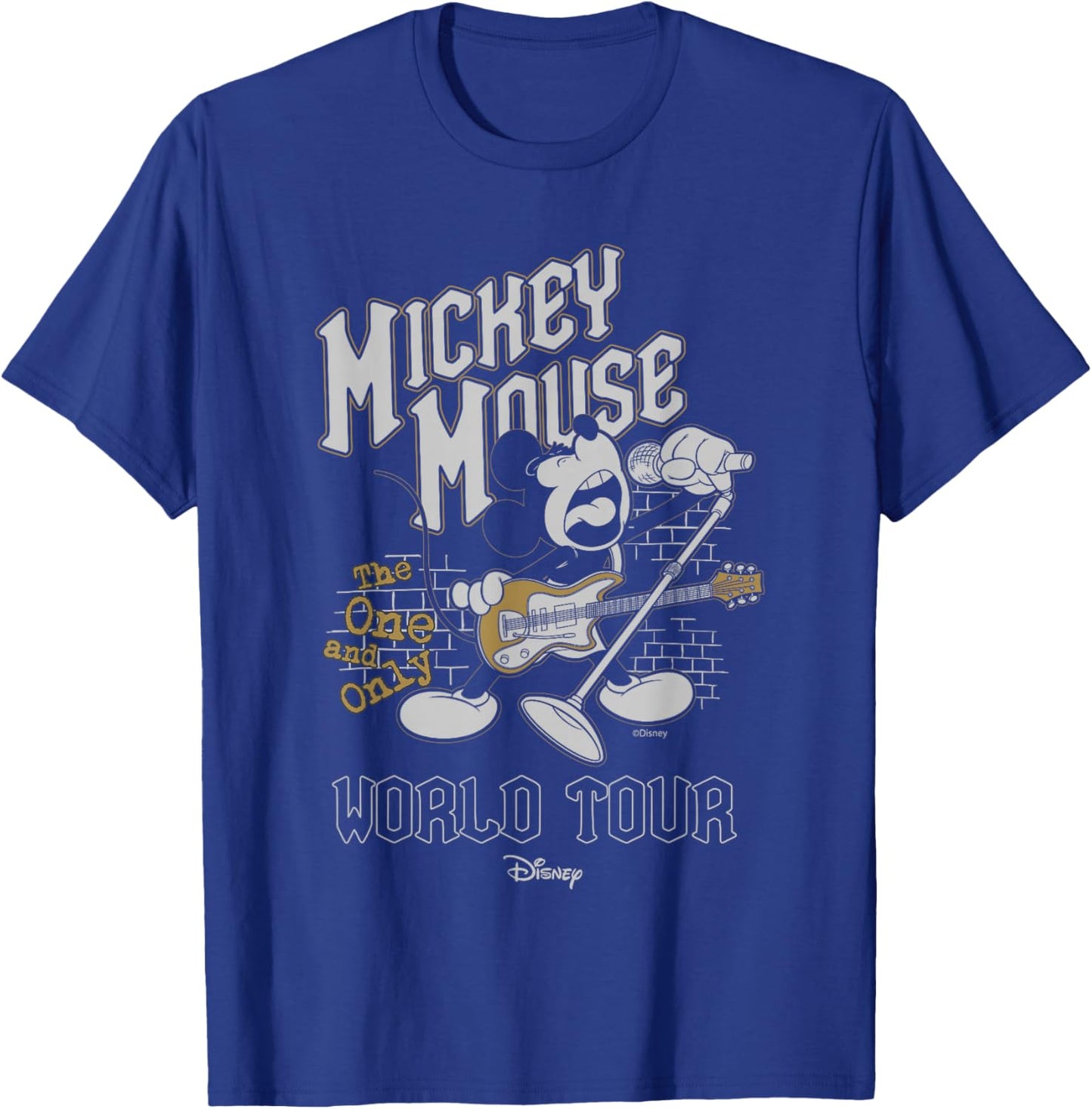Disney Mickey and Friends Rock Star World Tour Vintage T-Shirt - T-Shirt | Royal