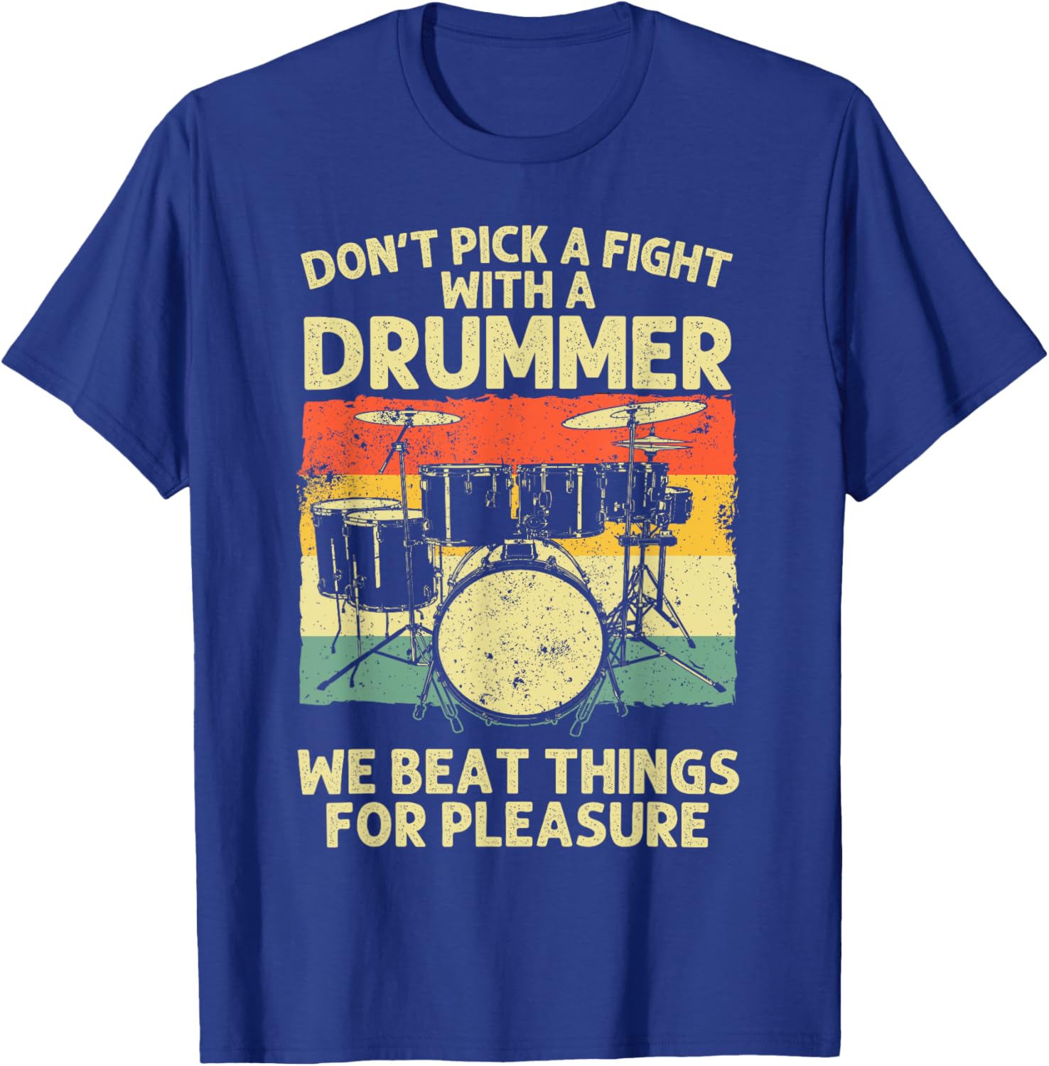 Funny Drummer Design Women Drumline Drumming Drummer T-Shirt - T-Shirt | Royal