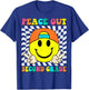 Last Day of School Peace Out 2nd Grade Kids Boy Graduation T-Shirt - T-Shirt | Royal