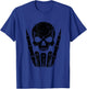 Halloween Skull Face Silhouette Skeleton Rock Sign Gifts T-Shirt - T-Shirt | Royal