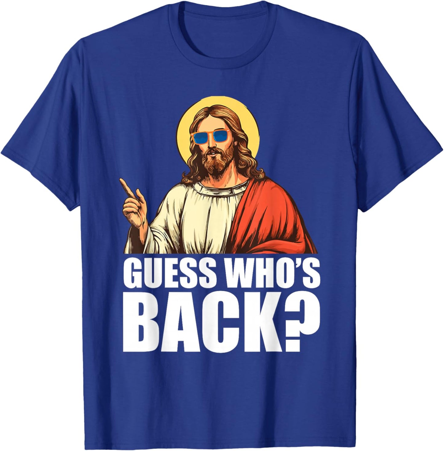 Funny Jesus Easter Resurrection Meme Sunglasses Adults Kids T-Shirt - T-Shirt | Royal