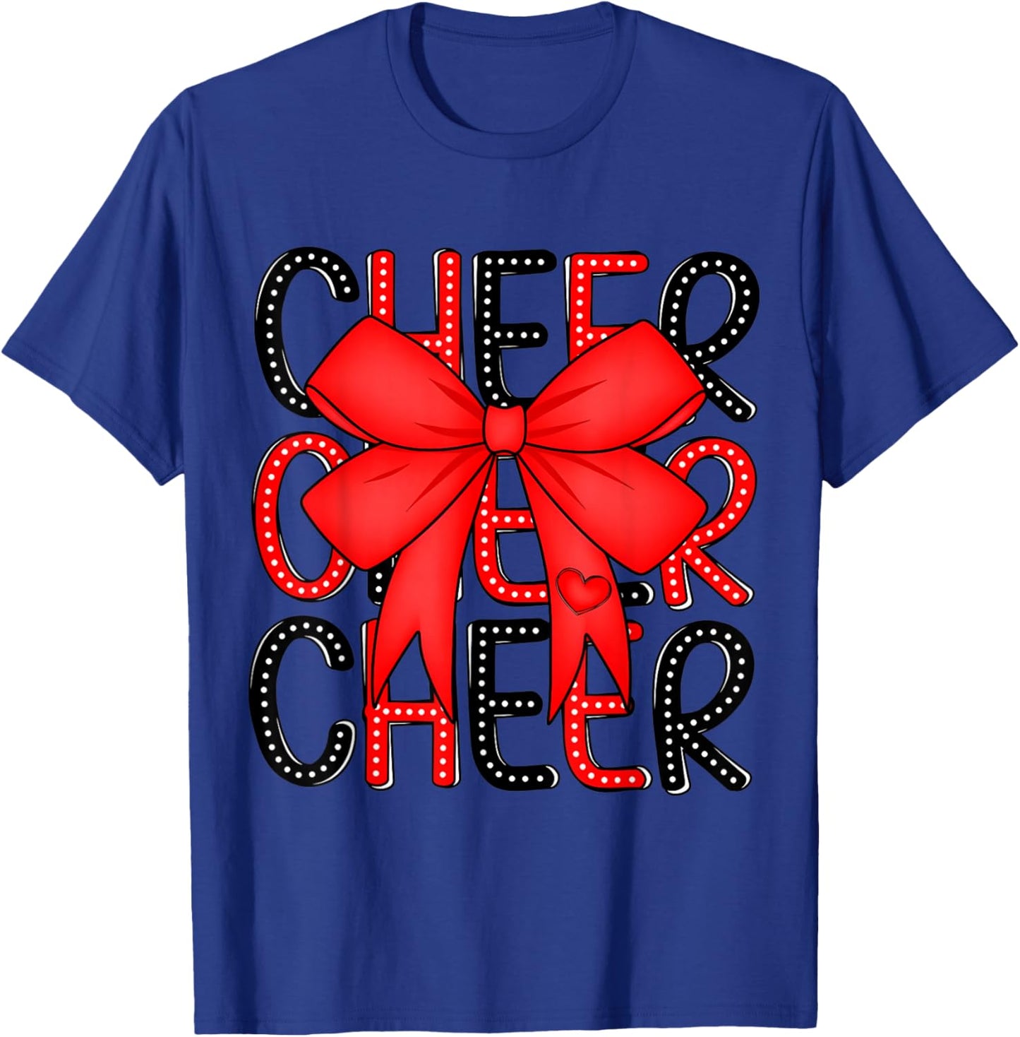 Coquette Cheer Shirt Black and Red Team Cheerleading T-Shirt - T-Shirt | Royal