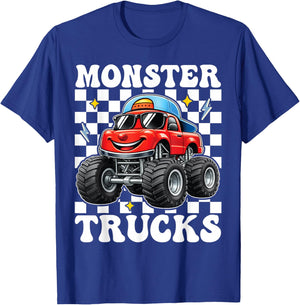 Monster Truck Birthday for Toddlers Youth & Adults T-Shirt - T-Shirt | Royal