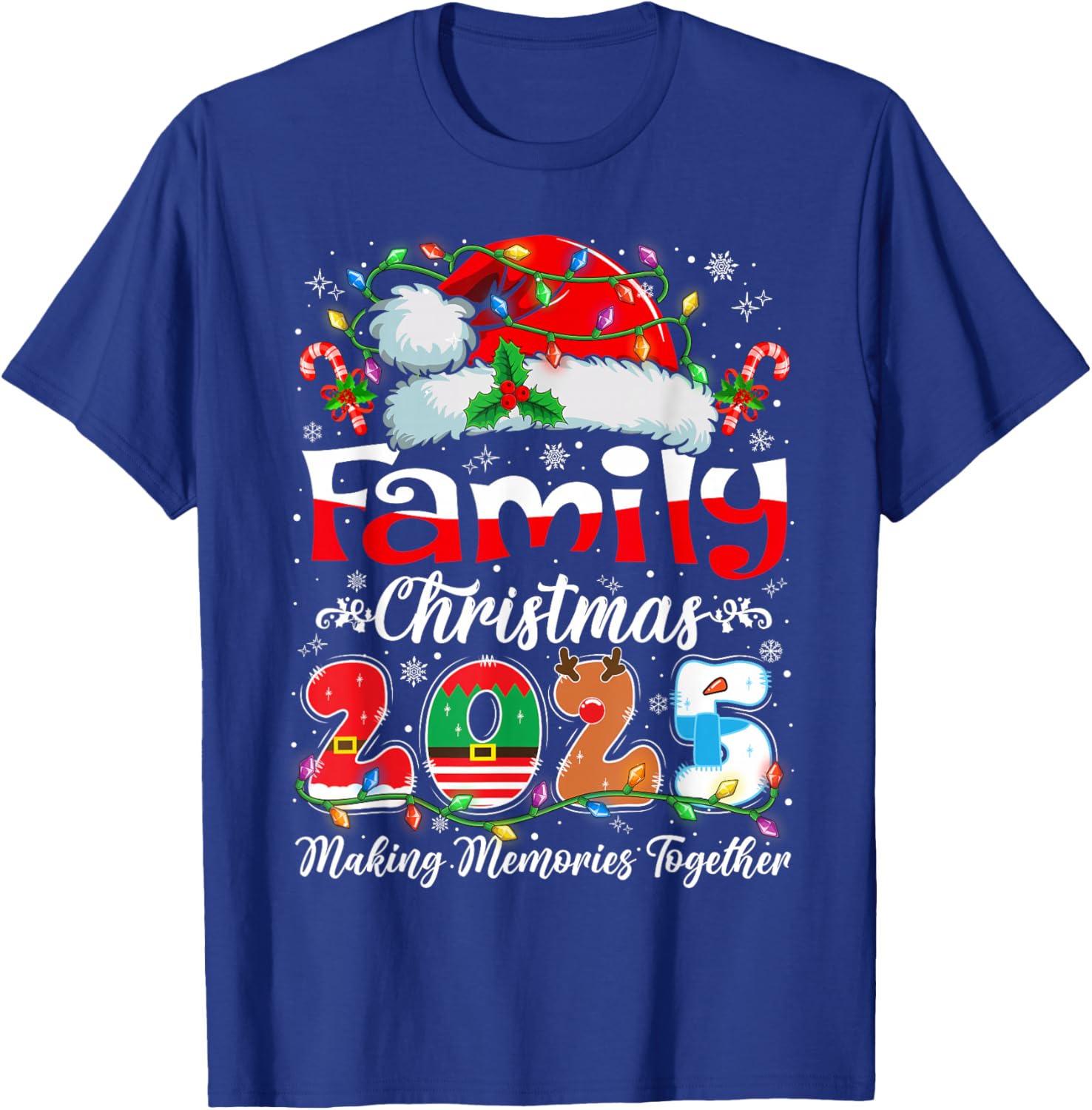 Family Christmas 2025 Matching Outfit Xmas Squad Santa T-Shirt - T-Shirt | Royal