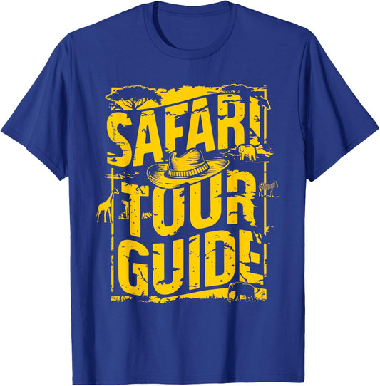 Safari Tour Guide Shirt Kids Men Women Adult Costume T-Shirt - T-Shirt | Royal
