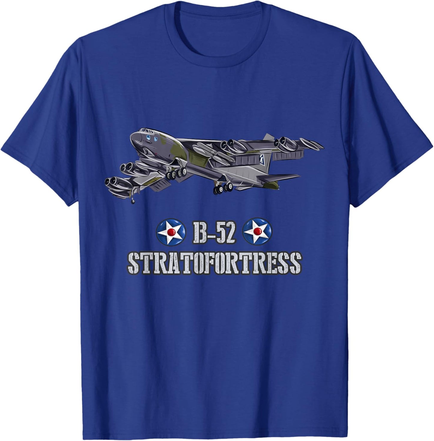 US Military Aircraft Heavy Bomber B-52 T-Shirt - T-Shirt | Royal