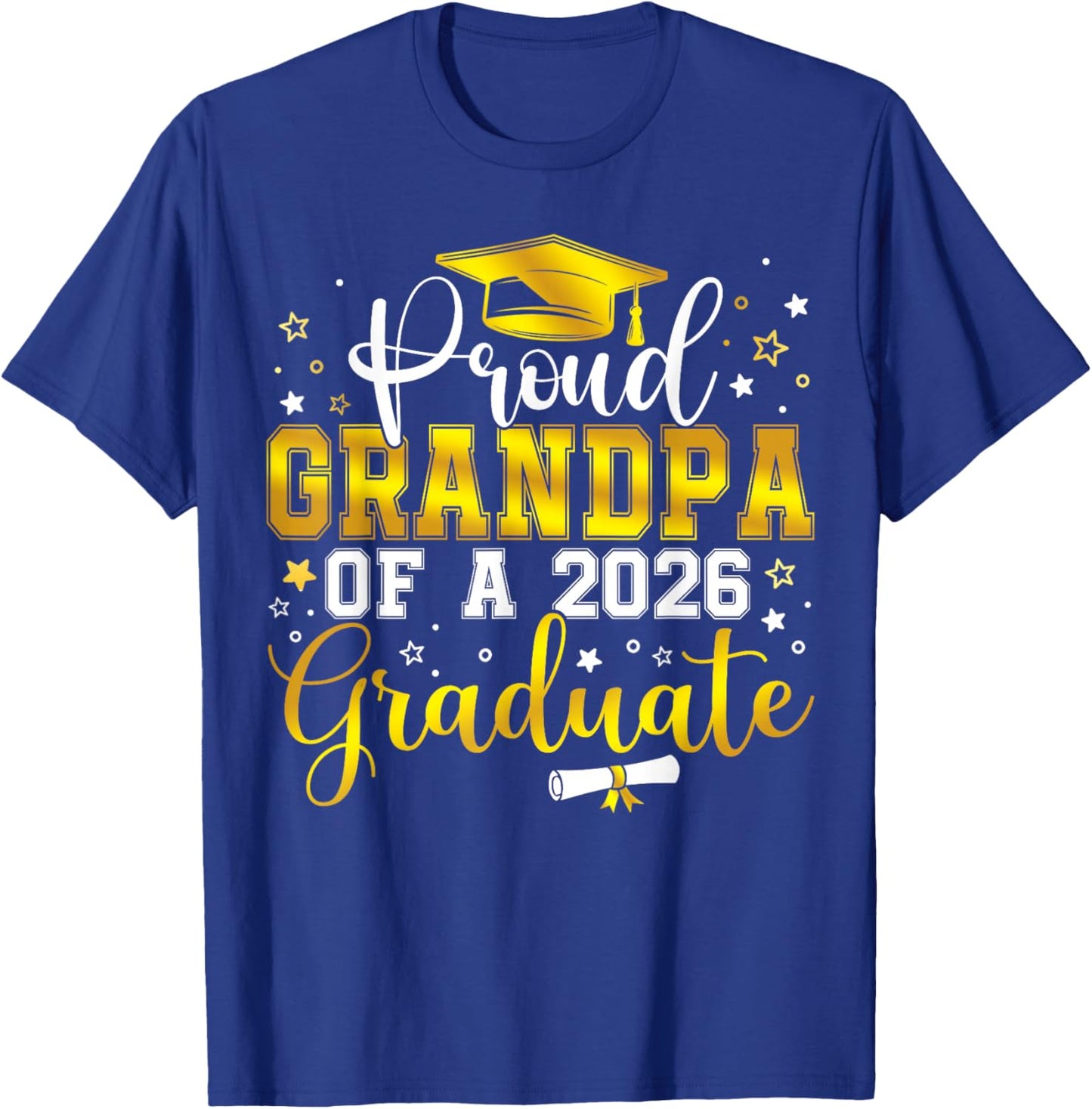 Proud Grandpa of a Class of 2026 Graduate Senior Graduation T-Shirt - T-Shirt | Royal