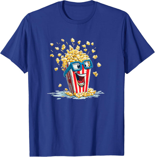 Boys Girls Funny Popcorn Box Costume T-Shirt - T-Shirt | Royal