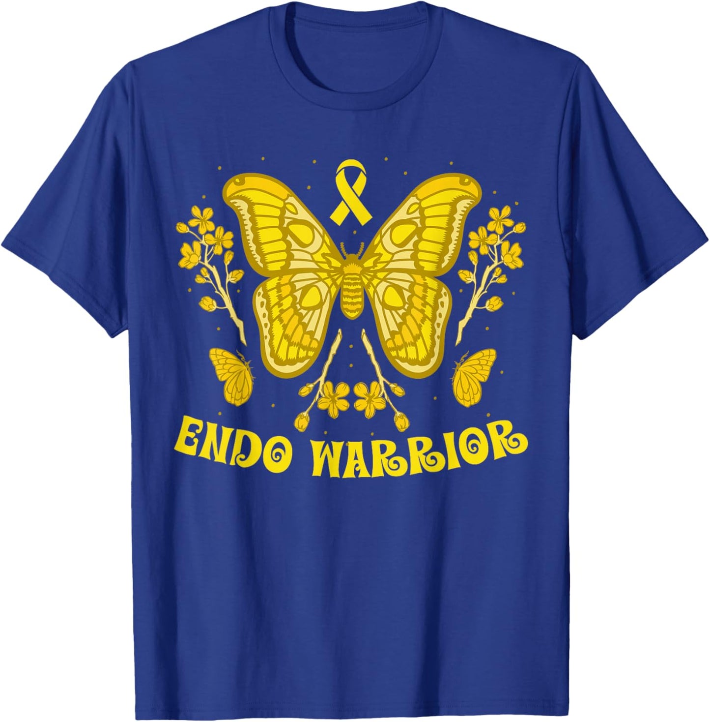 Endo Warrior Butterfly Endometriosis Awareness Month T-Shirt - T-Shirt | Royal