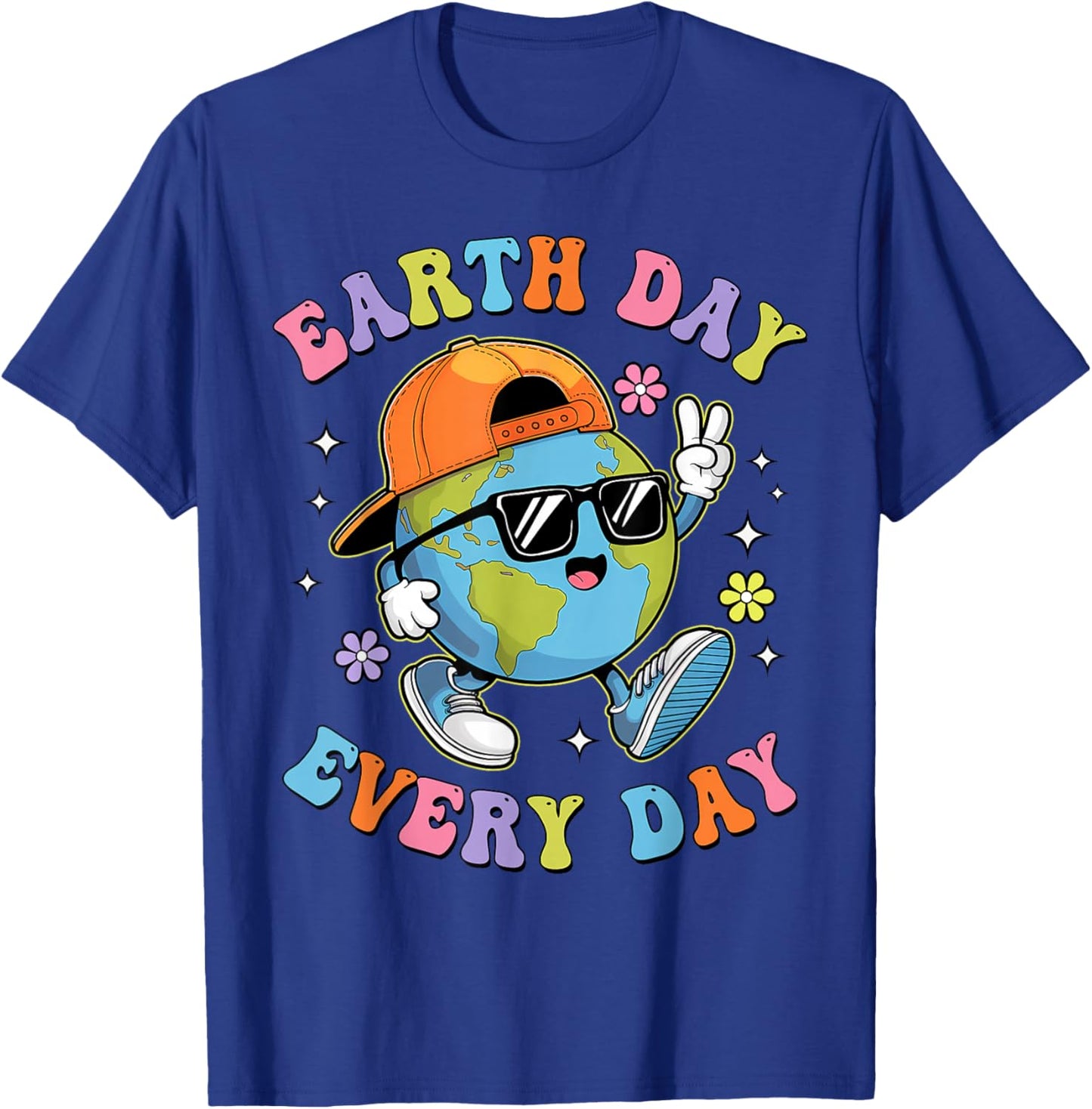 Earth Day Every Day Funny Earth Day 2025 Kids Toddler Boys T-Shirt - T-Shirt | Royal