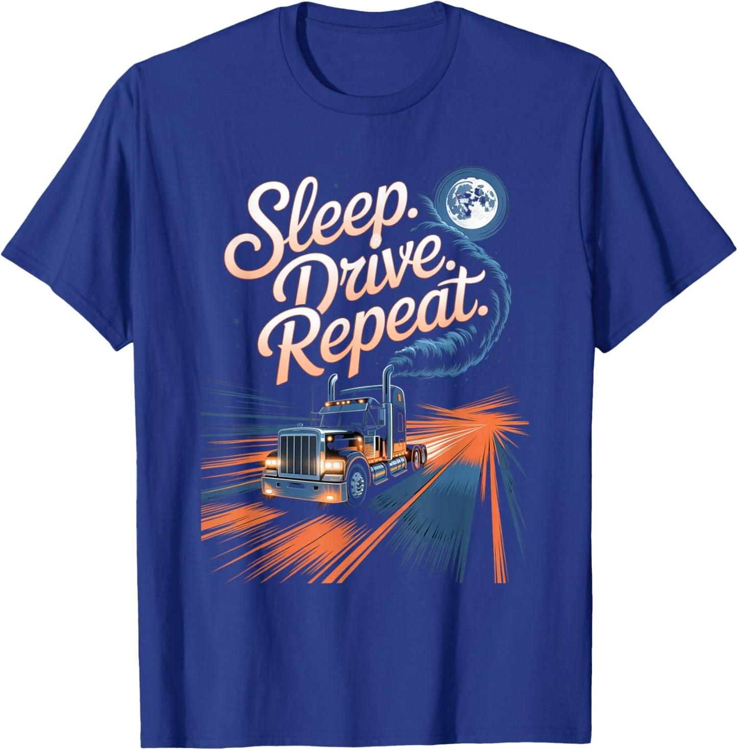 Trucker Life Semi Truck Driver 18 Wheeler T-Shirt - T-Shirt | Royal