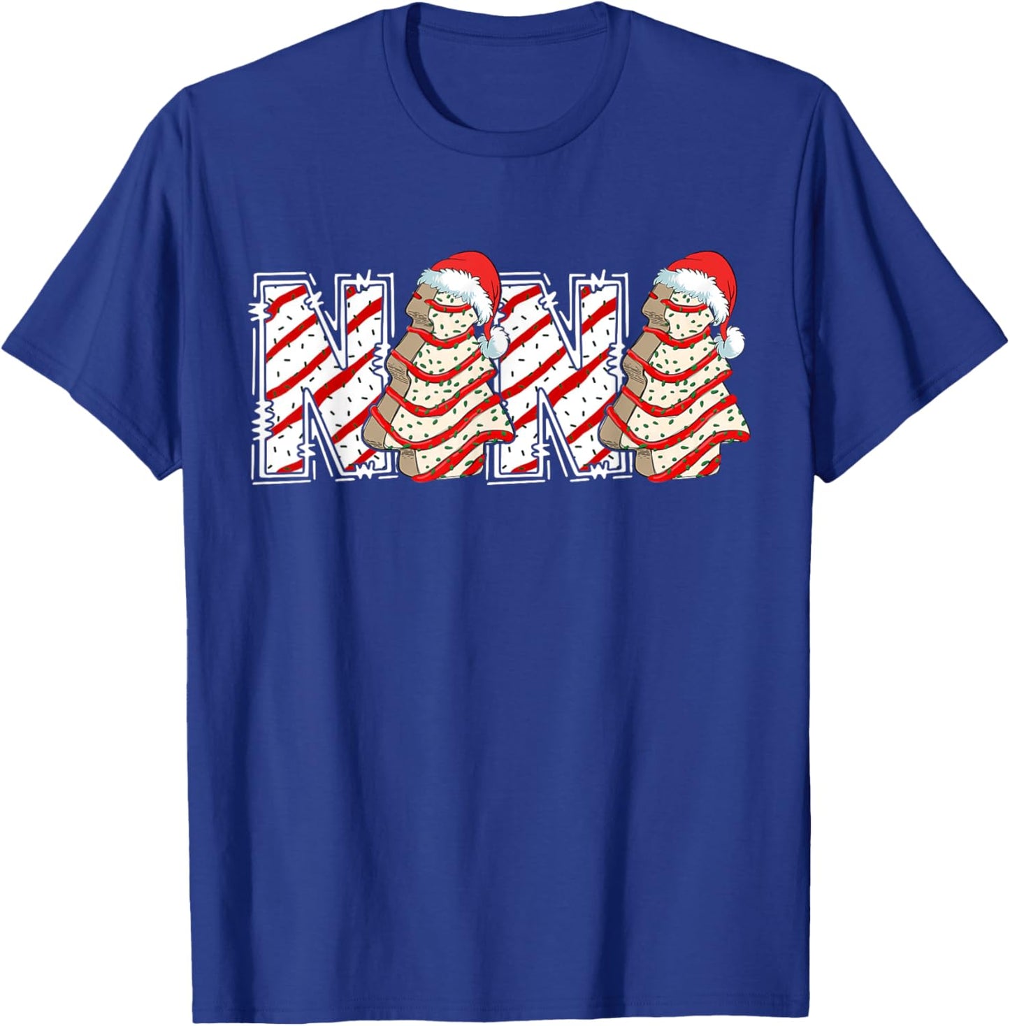 Christmas Tree Cake Nana Funny Christmas Cake Grandma T-Shirt - T-Shirt | Royal