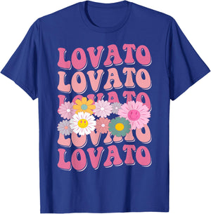 Girl Retro Lovato First Name Personalized Groovy 80's T-Shirt - T-Shirt | Royal
