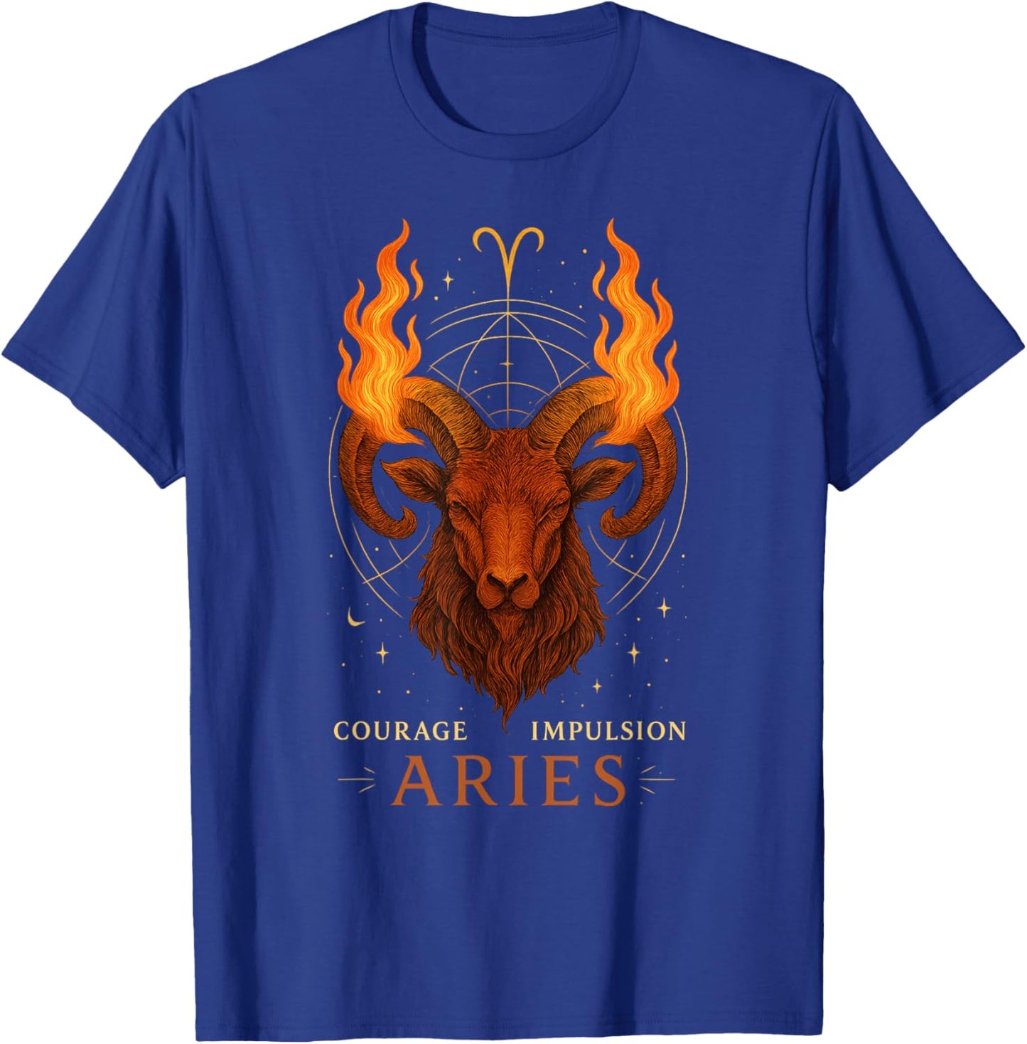 Signe du Zodiaque Bélier - Courage et Impulsion - Astrologie T-Shirt - T-Shirt | Royal