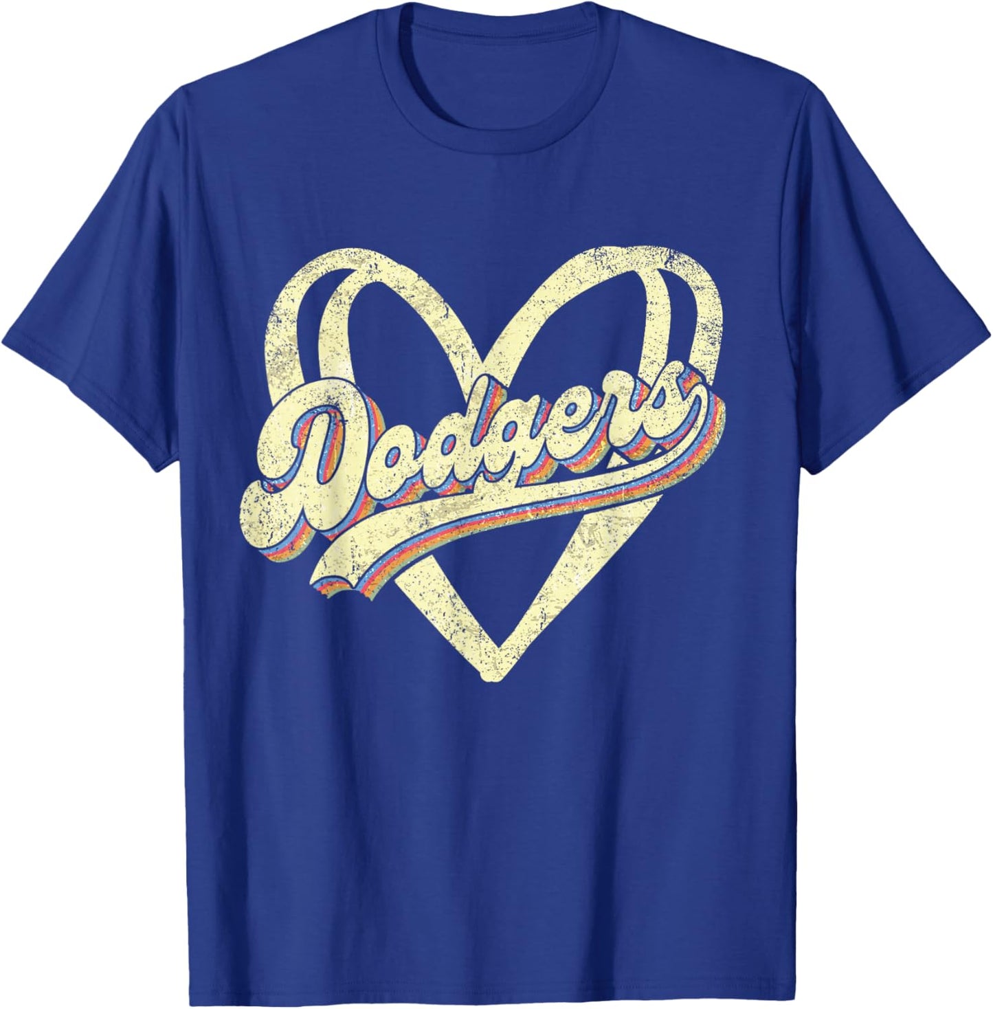 Dodgers Name Retro Vintage First Name Dodgers Lover Usa Flag T-Shirt - T-Shirt | Royal