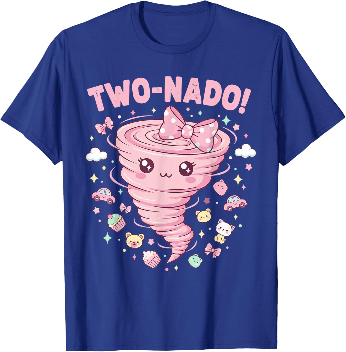 Two Nado Birthday Outfit Girl, Toddler 2 Year Old Tornado T-Shirt - T-Shirt | Royal