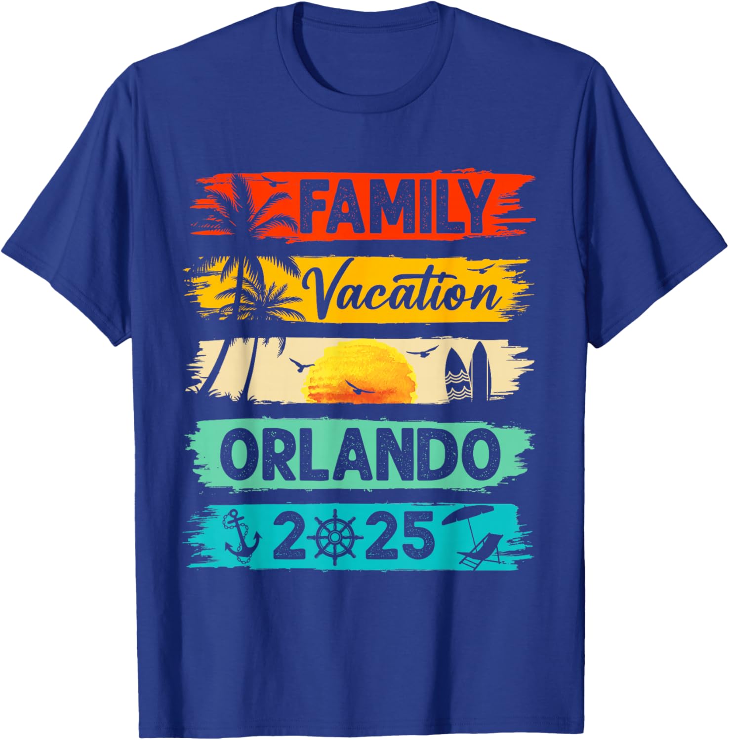 Retro Orlando Family Vacation 2025 Matching Family Trip T-Shirt - T-Shirt | Royal
