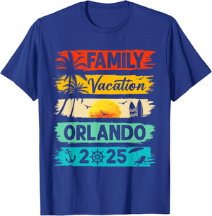 Retro Orlando Family Vacation 2025 Matching Family Trip T-Shirt - T-Shirt | Royal
